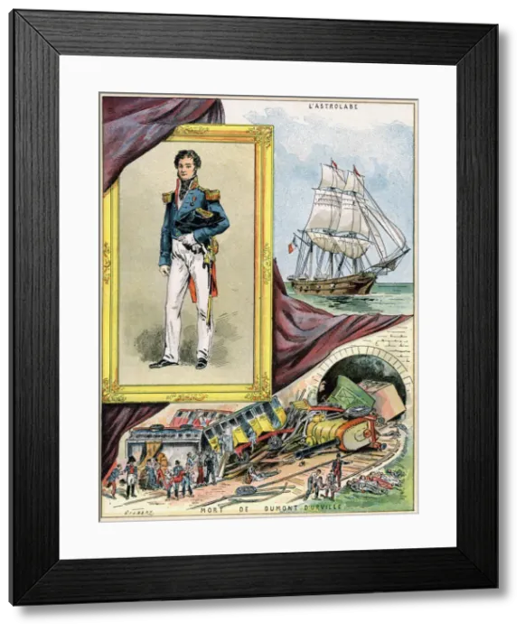 Framed Print : Jules Dumont d Urville, French explorer and naval officer, 1898. Artist: Gilbert Framed Print : Jules Dumont d Urville, French explorer and naval officer, 1898. Artist: Gilbert