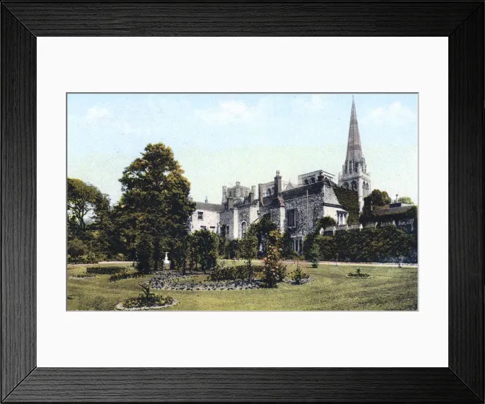 Framed Print : Palace Gardens, Chichester, c1900s-c1920s Framed Print : Palace Gardens, Chichester, c1900s-c1920s