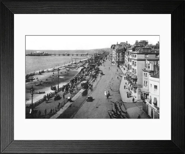 Framed Print : Kings Road, Brighton, East Sussex, c1900s-c1920s Framed Print : Kings Road, Brighton, East Sussex, c1900s-c1920s