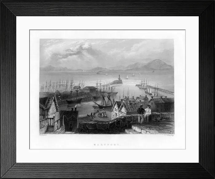 Framed Print : Maryport, Cumbria, England, 19th century. Artist: JC Armytage Framed Print : Maryport, Cumbria, England, 19th century. Artist: JC Armytage