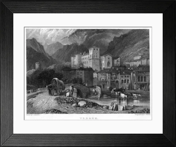 Framed Print : Verrex, Val d Aosta, Italy, 19th century. Artist: C Heath