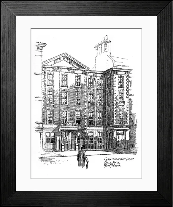 Framed Print : Gainsboroughs house, Pall Mall, London, 1912. Artist: Frederick Adcock Framed Print : Gainsboroughs house, Pall Mall, London, 1912. Artist: Frederick Adcock