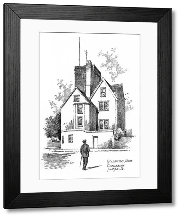 Framed Print : Oliver Goldsmiths house, Canonbury, Islington, 1912. Artist: Frederick Adcock Framed Print : Oliver Goldsmiths house, Canonbury, Islington, 1912. Artist: Frederick Adcock
