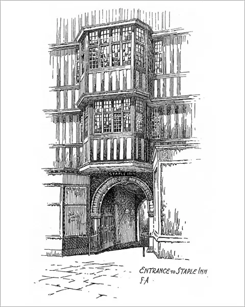 Entrance to Staple Inn, Holborn, London, 1912. Artist: Frederick Adcock