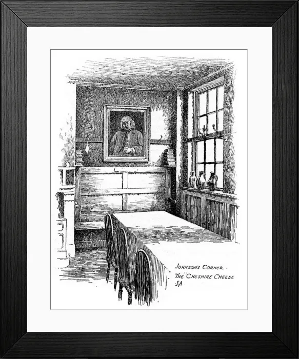 Framed Print : Johnsons Corner, the Cheshire Cheese pub, City of London, 1912. Artist: Frederick Adcock Framed Print : Johnsons Corner, the Cheshire Cheese pub, City of London, 1912. Artist: Frederick Adcock
