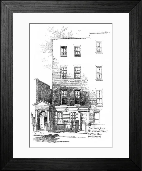 Framed Print : John Flaxmans house, Buckingham Street, Euston Road, London, 1912. Artist: Frederick Adcock Framed Print : John Flaxmans house, Buckingham Street, Euston Road, London, 1912. Artist: Frederick Adcock
