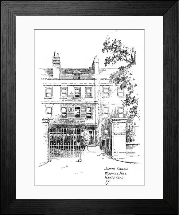 Framed Print : Joanna Baillies house, Windmill Hill, Hampstead, London, 1912. Artist: Frederick Adcock Framed Print : Joanna Baillies house, Windmill Hill, Hampstead, London, 1912. Artist: Frederick Adcock