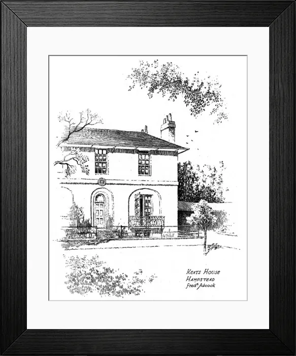 Framed Print : Keats House, Hampstead, London, 1912. Artist: Frederick Adcock Framed Print : Keats House, Hampstead, London, 1912. Artist: Frederick Adcock