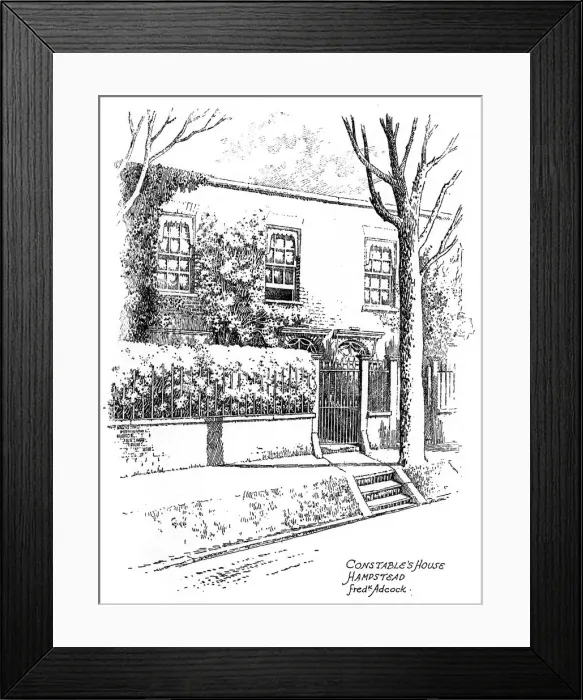 Framed Print : John Constables house, Hampstead, London, 1912. Artist: Frederick Adcock Framed Print : John Constables house, Hampstead, London, 1912. Artist: Frederick Adcock