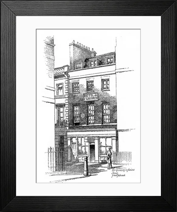 Framed Print : Thomas de Quinceys house, Soho, London, 1912. Artist: Frederick Adcock