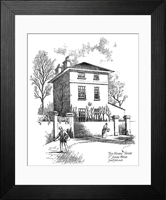 Framed Print : Thomas Hoods house, St Johns Wood, London, 1912. Artist: Frederick Adcock Framed Print : Thomas Hoods house, St Johns Wood, London, 1912. Artist: Frederick Adcock
