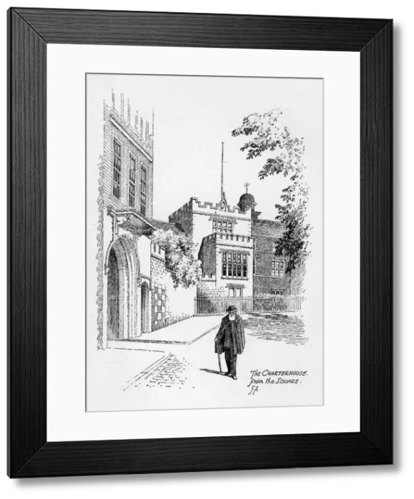 Framed Print : The Charterhouse from the square, London, 1912. Artist: Frederick Adcock Framed Print : The Charterhouse from the square, London, 1912. Artist: Frederick Adcock