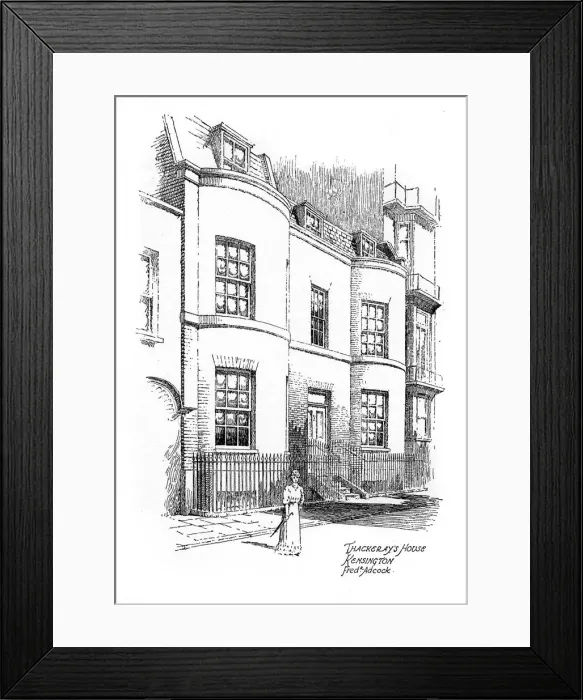 Framed Print : William Makepeace Thackerays house, Kensington, London, 1912. Artist: Frederick Adcock Framed Print : William Makepeace Thackerays house, Kensington, London, 1912. Artist: Frederick Adcock