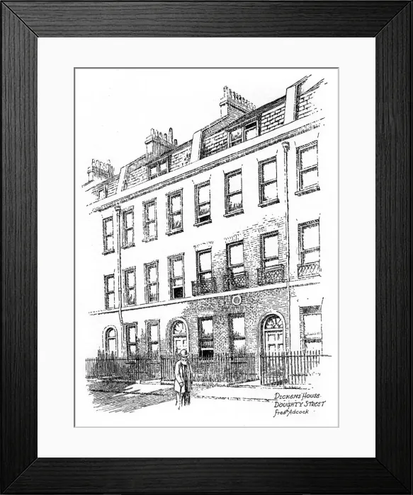 Framed Print : Dickens house, 48 Doughty Street, London, 1912. Artist: Frederick Adcock Framed Print : Dickens house, 48 Doughty Street, London, 1912. Artist: Frederick Adcock