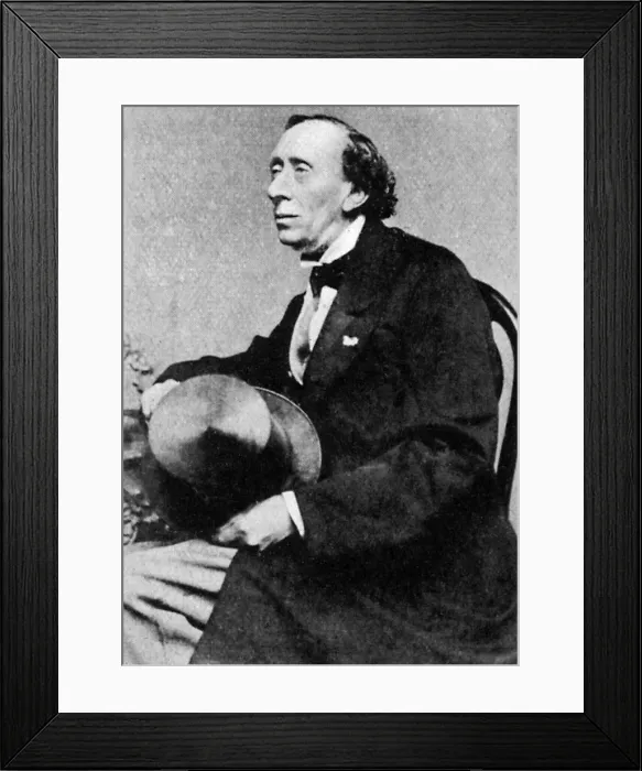 Framed Print : Hans Christian Andersen, Danish author and poet, mid 19th century Framed Print : Hans Christian Andersen, Danish author and poet, mid 19th century
