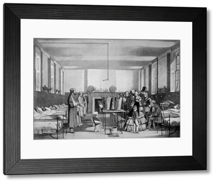 Framed Print : The royal visit to Brompton Hospital, 1850s, (c1920) Framed Print : The royal visit to Brompton Hospital, 1850s, (c1920)