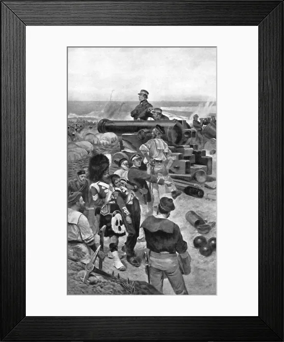 Framed Print : The Naval Brigade at Sevastopol, 1850s Framed Print : The Naval Brigade at Sevastopol, 1850s