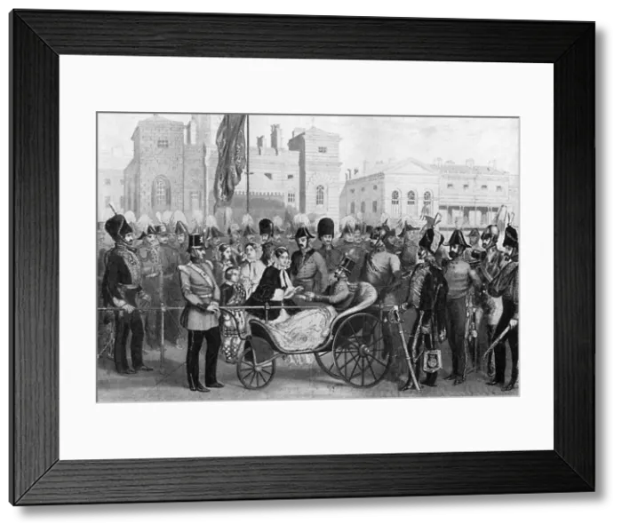 Framed Print : Queen Victoria distributing medals, 18 May 1855, (c1920) Framed Print : Queen Victoria distributing medals, 18 May 1855, (c1920)