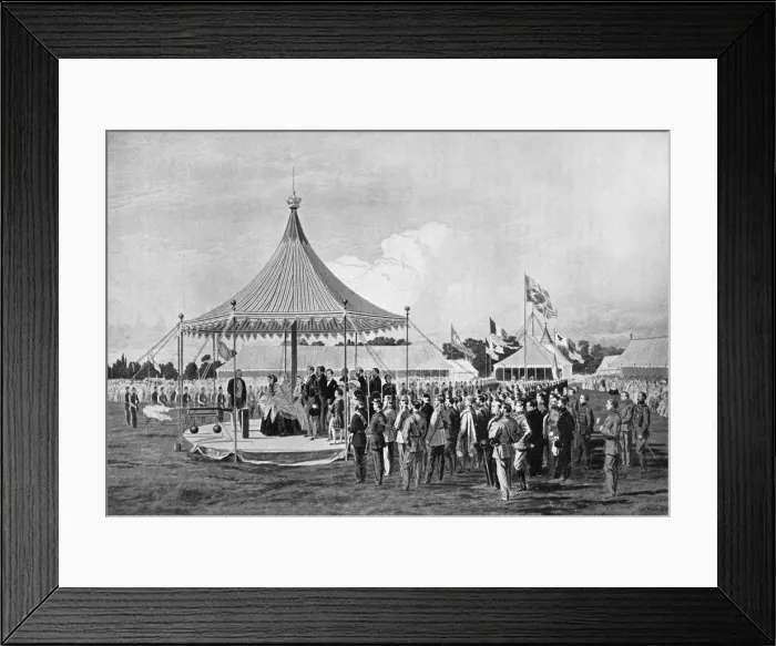 Framed Print : Queen Victoria firing the first shot at Wimbledon, July 1860, (c1920) Framed Print : Queen Victoria firing the first shot at Wimbledon, July 1860, (c1920)