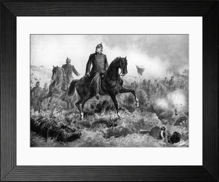 Framed Print : Wilhelm I at the Battle of Sadowa, 3 July 1866, (c1920) Framed Print : Wilhelm I at the Battle of Sadowa, 3 July 1866, (c1920)