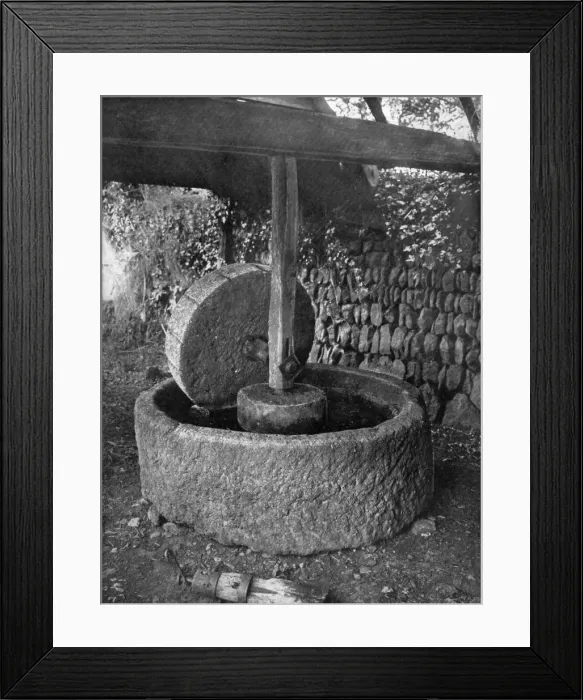 Framed Print : Old cider mill, Cornwall, c1920. Artist: Gibson & Son Framed Print : Old cider mill, Cornwall, c1920. Artist: Gibson & Son