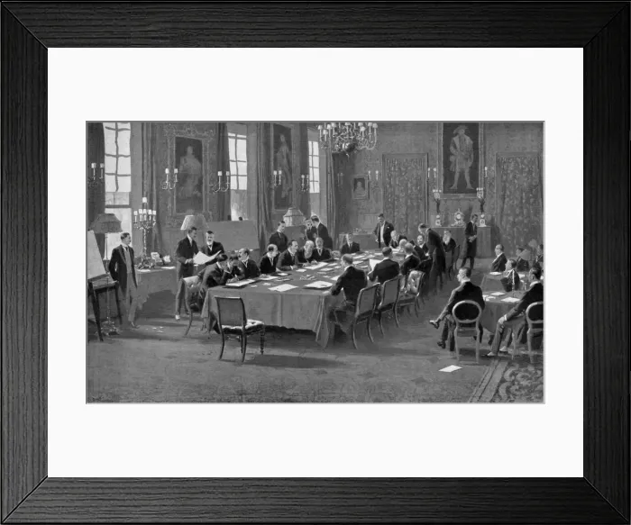 Framed Print : Signing the treaty of London, May 1913, (c1920) Framed Print : Signing the treaty of London, May 1913, (c1920)