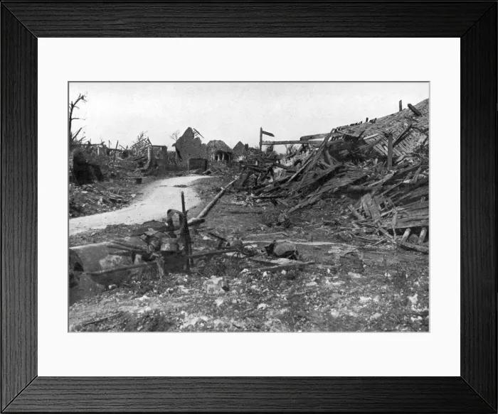 Framed Print : The village of Mametz after the July bombardment, Battle of the Somme, 1916, (c1920) Framed Print : The village of Mametz after the July bombardment, Battle of the Somme, 1916, (c1920)