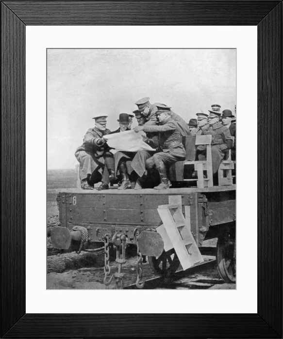 Framed Print : An Active Service Conference on the Western Front, First World War, 1917, (c1920) Framed Print : An Active Service Conference on the Western Front, First World War, 1917, (c1920)