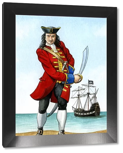 John Calico Jack Rackham, (1680-1720), English Pirate Captain. Artist: Karen Humpage
