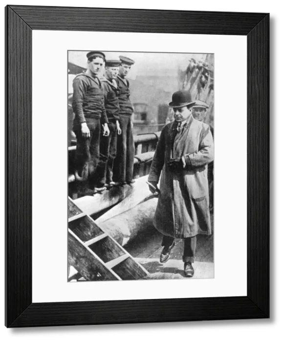 Framed Print : Captain Scott, British polar explorer, on the Terra Nova, c1900s-c1910s (1936) Framed Print : Captain Scott, British polar explorer, on the Terra Nova, c1900s-c1910s (1936)