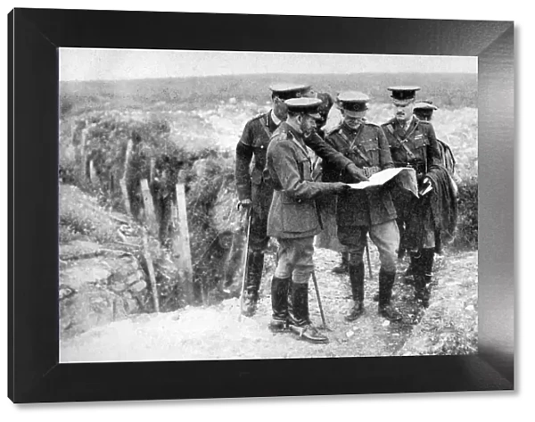 King George V (1865-1936) at St Georges Hill, near Fricourt, 10th August 1916, (1936)