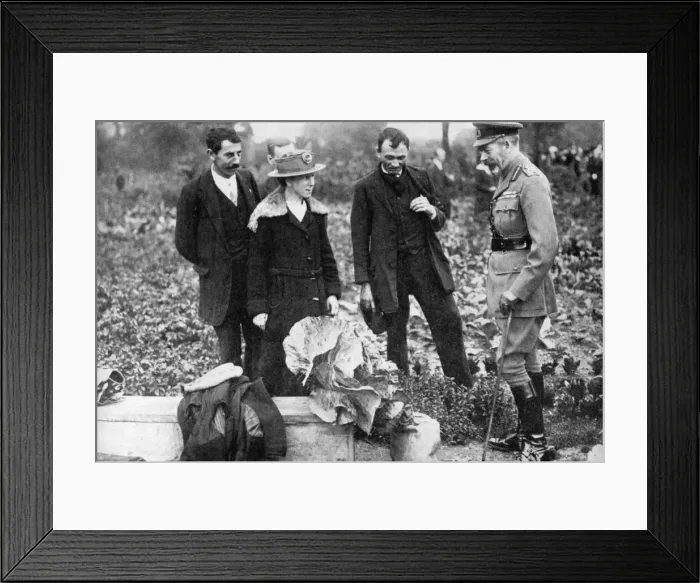 Framed Print : King George V admiring allotments on Clapham Common, London, c1910s-c1920s (1936) Framed Print : King George V admiring allotments on Clapham Common, London, c1910s-c1920s (1936)
