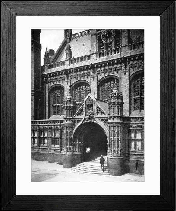 Framed Print : Entrance to the law courts, Birmingham, 1902-1903. Artist: Arthur Cox Illustrating Co Framed Print : Entrance to the law courts, Birmingham, 1902-1903. Artist: Arthur Cox Illustrating Co