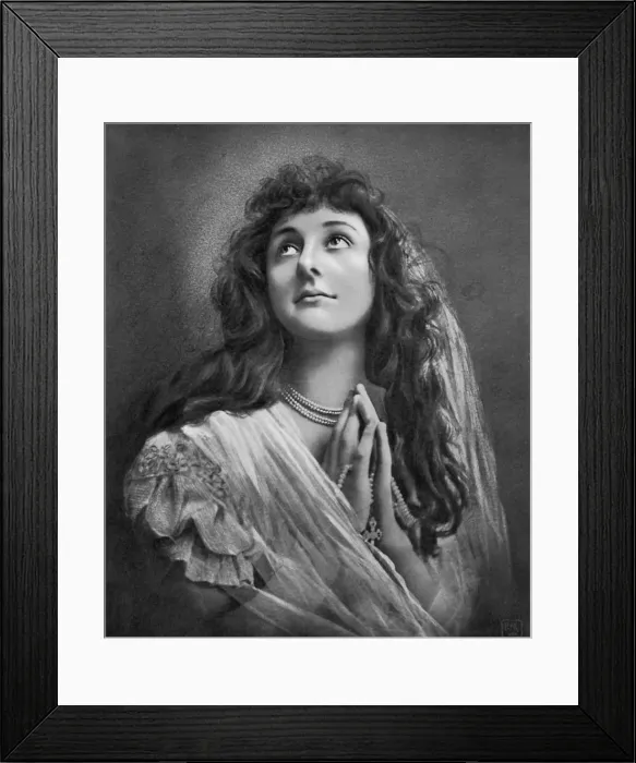 Framed Print : Devotion, 1902-1903. Artist: HO Klein Framed Print : Devotion, 1902-1903. Artist: HO Klein