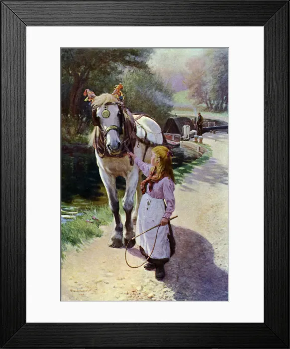 Framed Print : The Towing Path, 1900 (1902-1903). Artist: Roland Wheelwright Framed Print : The Towing Path, 1900 (1902-1903). Artist: Roland Wheelwright