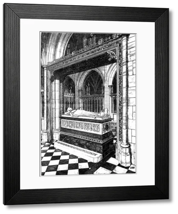 Framed Print : Monument to the late Duke of Westminster, Eccleston Church, Eccleston, Cheshire, 1902-1903. Artist: William Griggs Framed Print : Monument to the late Duke of Westminster, Eccleston Church, Eccleston, Cheshire, 1902-1903. Artist: William Griggs