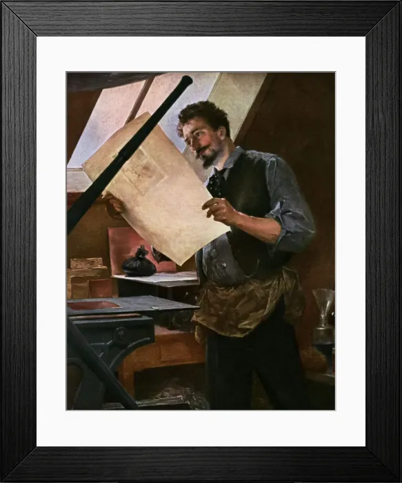 Framed Print : The Engraver, 1911-1912 Framed Print : The Engraver, 1911-1912