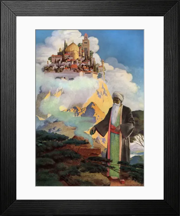 Framed Print : On the Summit of the Hill Stands one of the Most Delectable Palaces, 1909 (1911-1912). Artist: George Hood Framed Print : On the Summit of the Hill Stands one of the Most Delectable Palaces, 1909 (1911-1912). Artist: George Hood