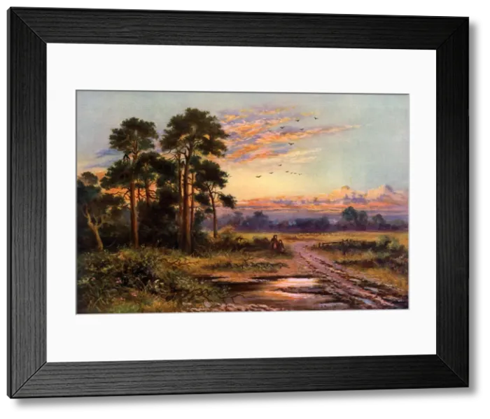 Framed Print : Autumn Sunset, 1911-1912. Artist: J Maurice Framed Print : Autumn Sunset, 1911-1912. Artist: J Maurice