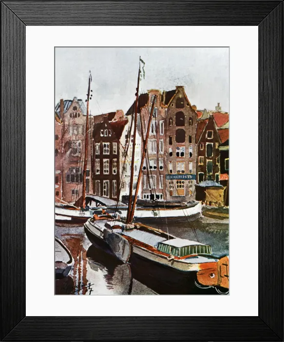 Framed Print : View of Amsterdam, 1907 (1911-1912) Framed Print : View of Amsterdam, 1907 (1911-1912)