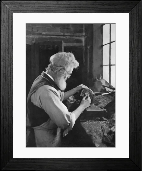 Framed Print : A watch cap maker at work, 1911-1912. Artist: AL Hitchin Framed Print : A watch cap maker at work, 1911-1912. Artist: AL Hitchin