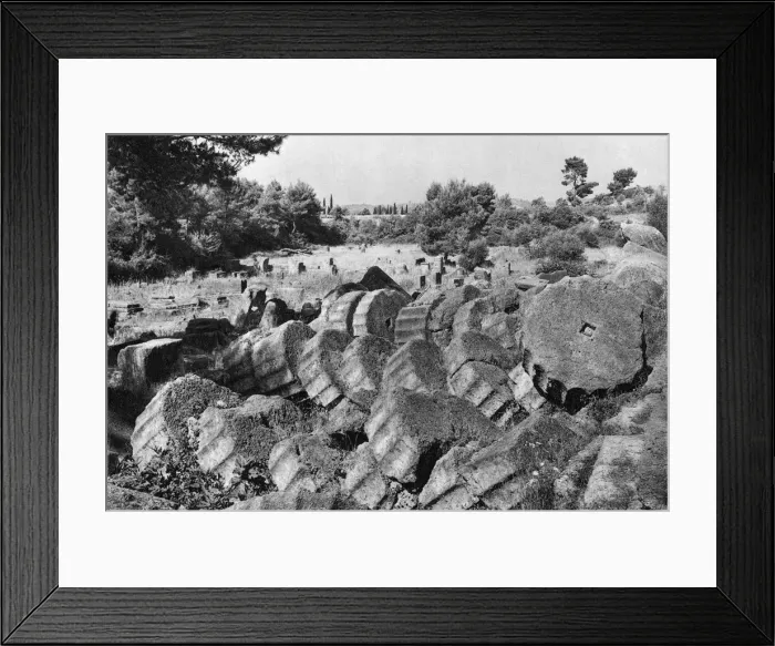 Framed Print : Temple of Jupiter / Zeus, Olympia, Greece, 1937. Artist: Martin Hurlimann Framed Print : Temple of Jupiter / Zeus, Olympia, Greece, 1937. Artist: Martin Hurlimann