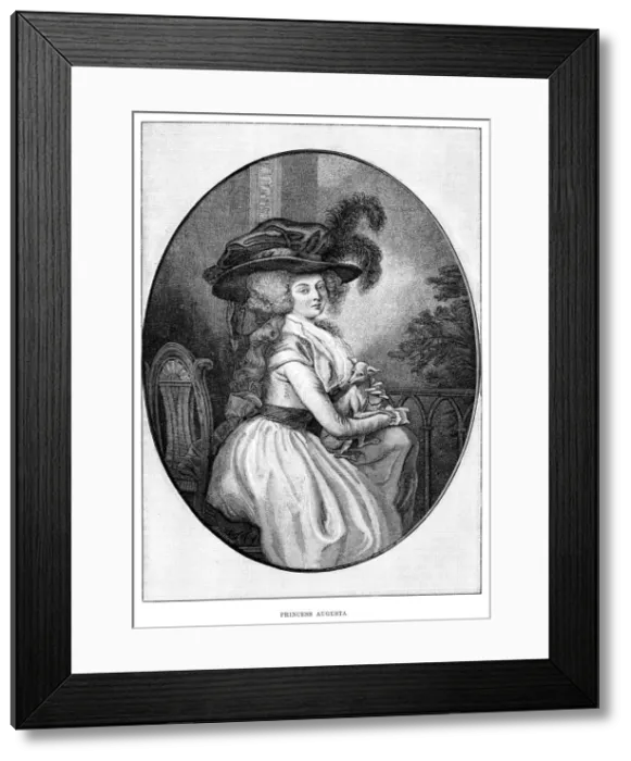 Framed Print : Princess Augusta, second daughter of George III, 19th century Framed Print : Princess Augusta, second daughter of George III, 19th century
