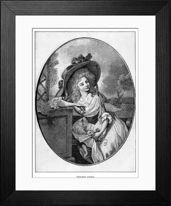 Framed Print : Princess Sophia, fifth daughter of George III, 19th century Framed Print : Princess Sophia, fifth daughter of George III, 19th century