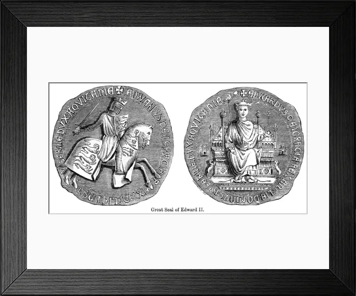 Framed Print : Great seal of Edward II