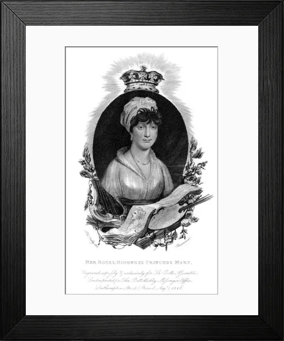 Framed Print : Her Royal Highness the Princess Mary, 1816. Artist: Cheeseman Framed Print : Her Royal Highness the Princess Mary, 1816. Artist: Cheeseman