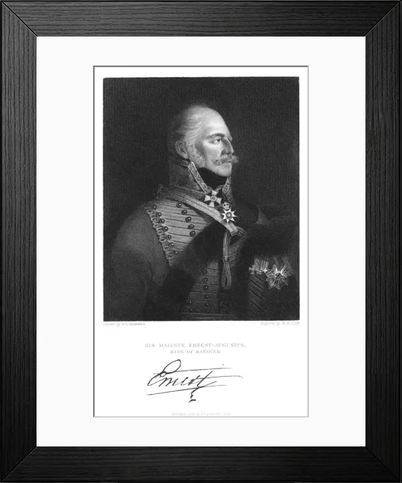 Framed Print : Ernest Augustus, King of Hanover, 1837 Framed Print : Ernest Augustus, King of Hanover, 1837