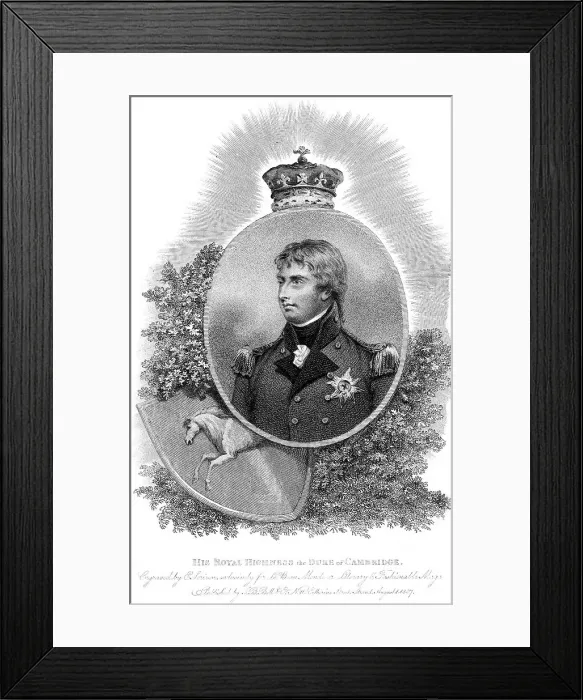 Framed Print : His Royal Highness the Duke of Cambridge, 1807. Artist: Scriven Framed Print : His Royal Highness the Duke of Cambridge, 1807. Artist: Scriven