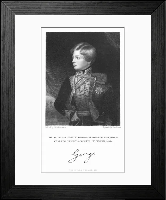 Framed Print : George Frederick Alexander Charles Ernest Augustus of Cumberland, 1831. Artist: TA Dean Framed Print : George Frederick Alexander Charles Ernest Augustus of Cumberland, 1831. Artist: TA Dean