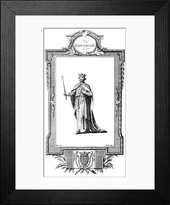 Framed Print : Edward II of England. Artist: Taylor Framed Print : Edward II of England. Artist: Taylor